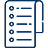 Blue checklist illustration
