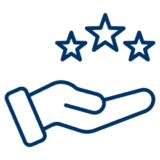 Customer service quality symbol